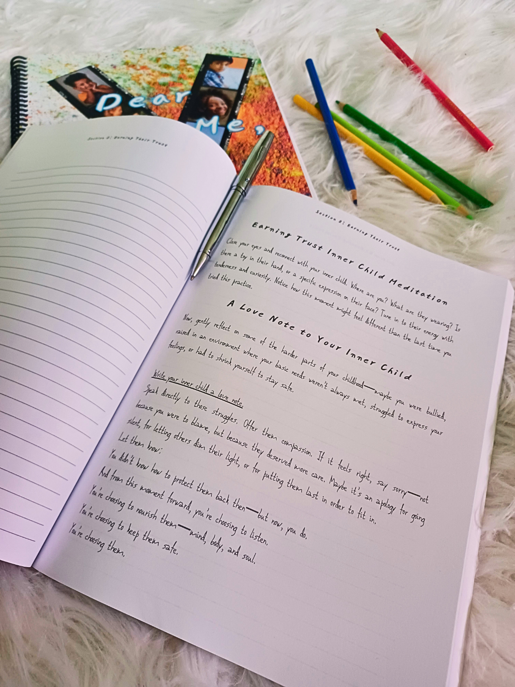 guided journal open page inner child healing