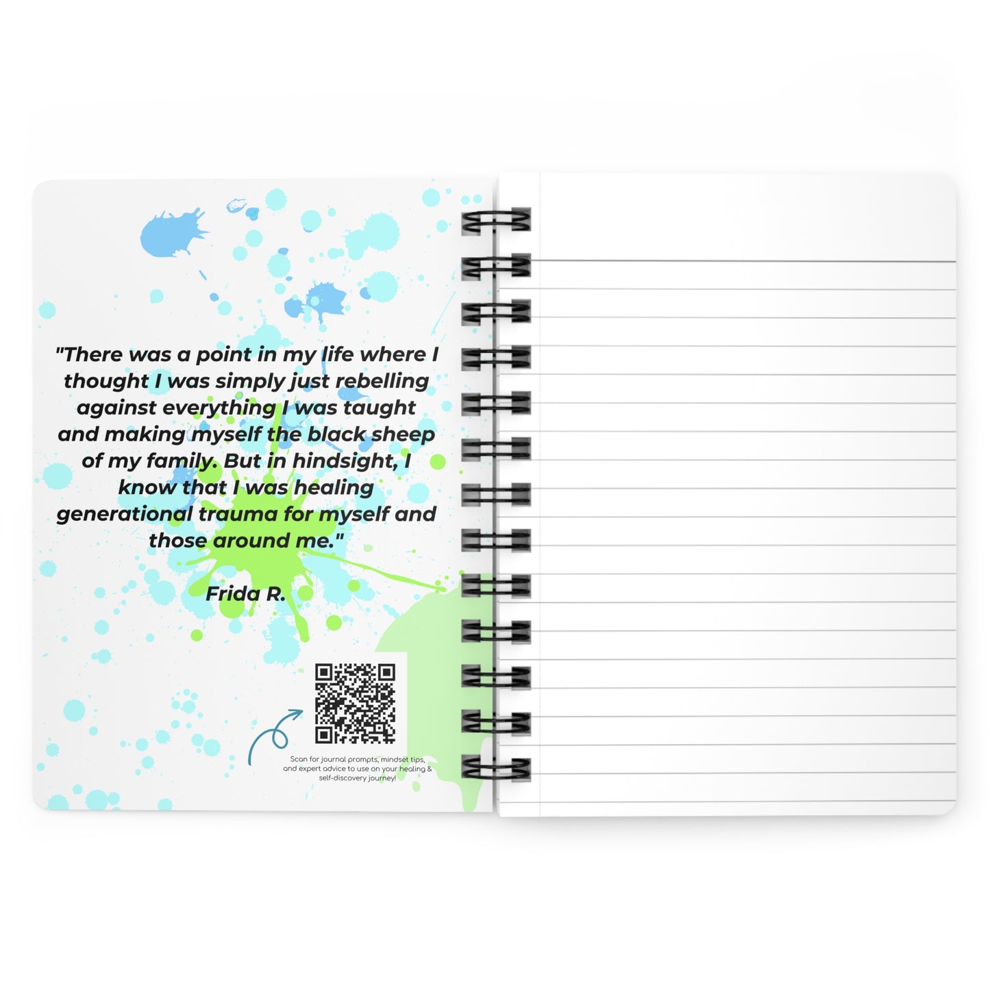 "Set Yourself Free" Paint Splatter Journal