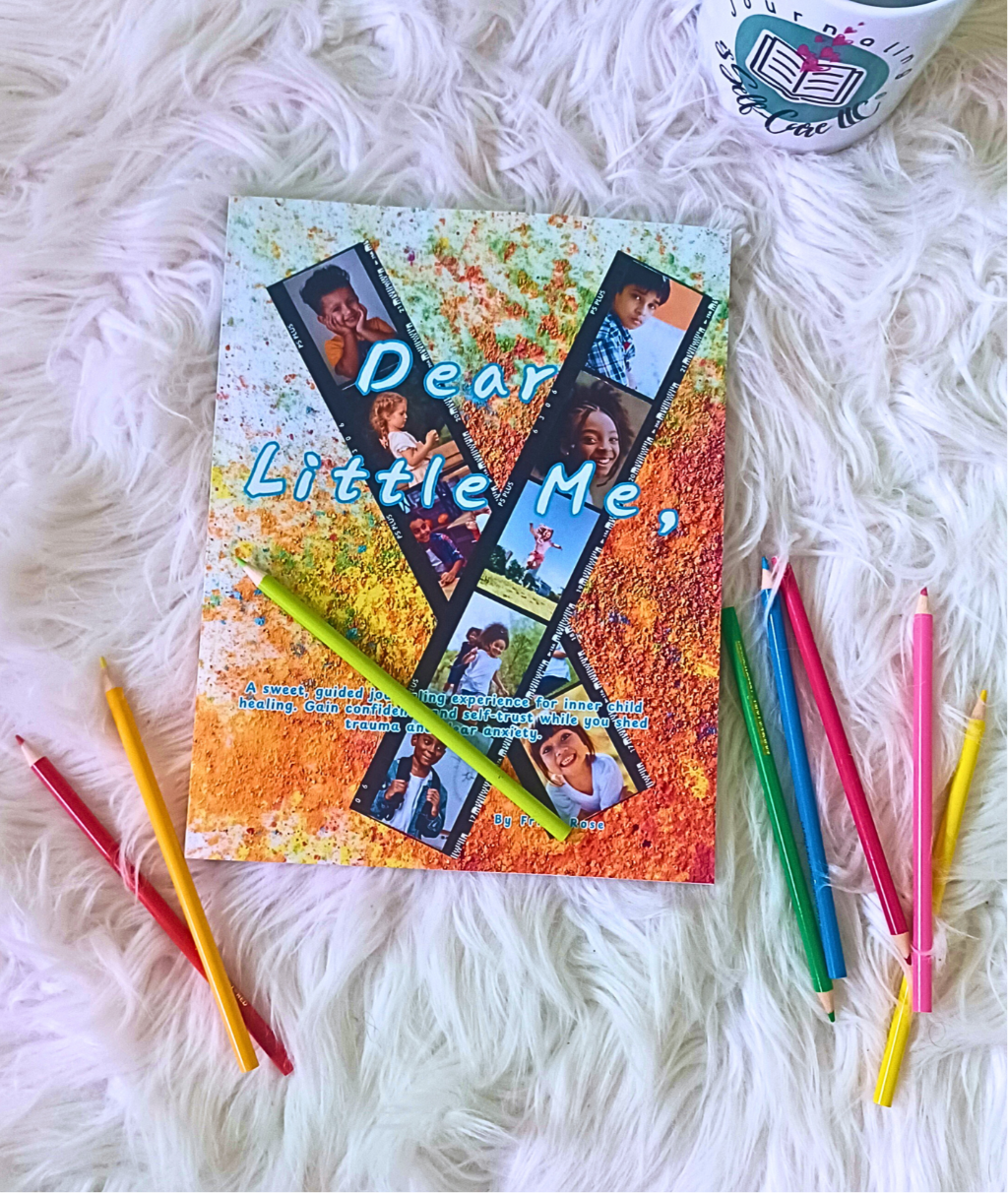 self-discovery journal with writing prompts on rug