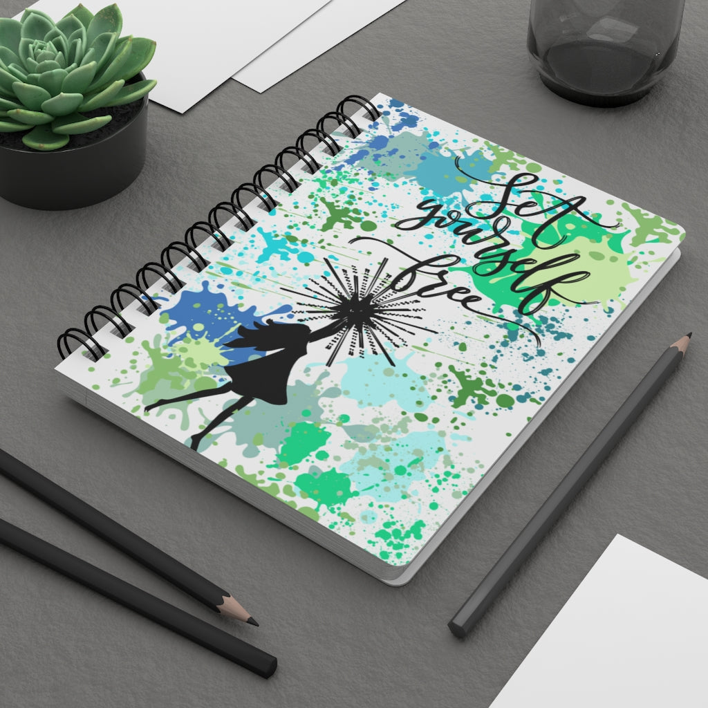"Set Yourself Free" Paint Splatter Journal