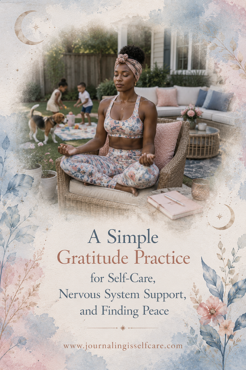 woman practicing gratitude for self care and nervous system support