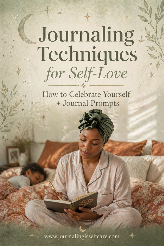 woman journaling for self love and self care in a calm space