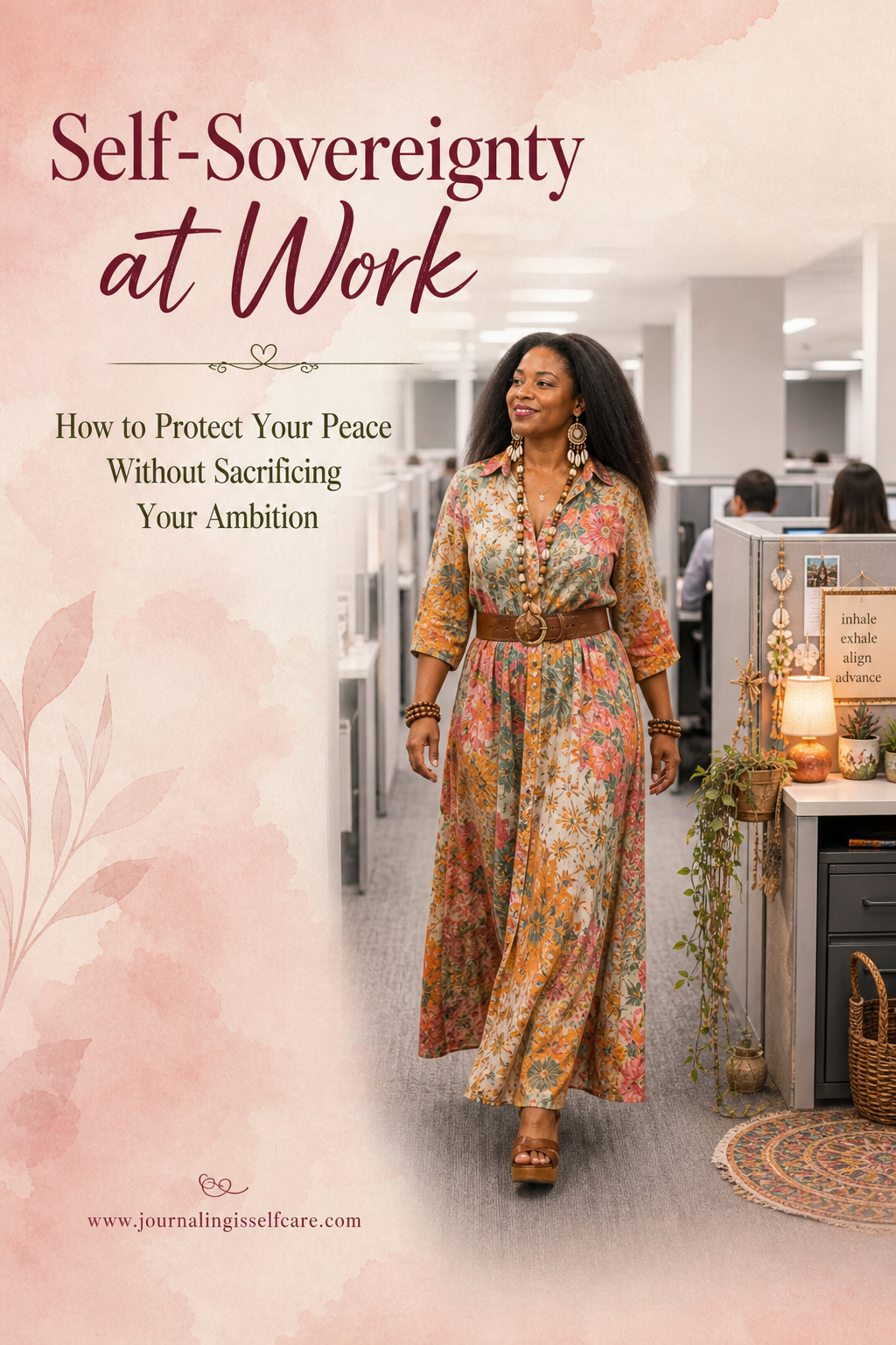 woman protecting her peace at work