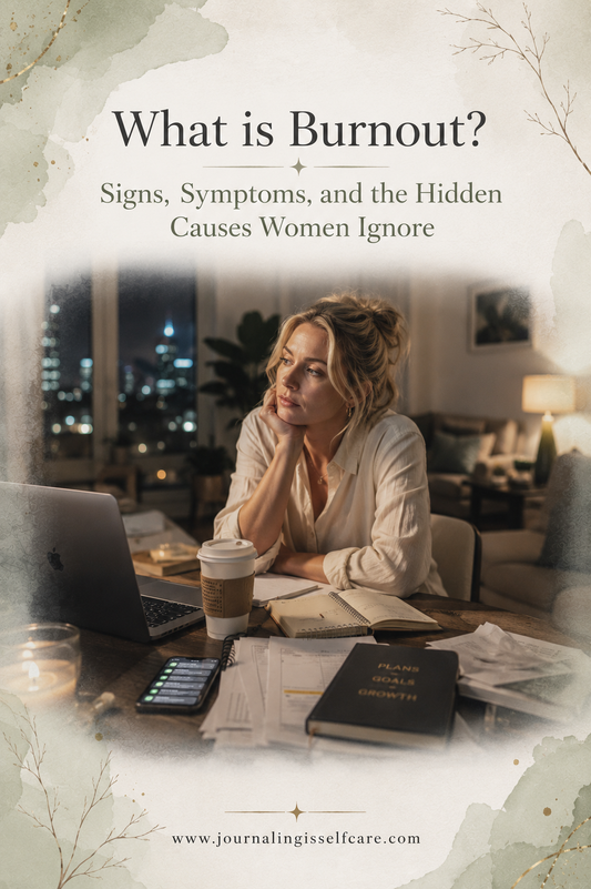 High-achieving woman experiencing burnout symptoms while working late at home