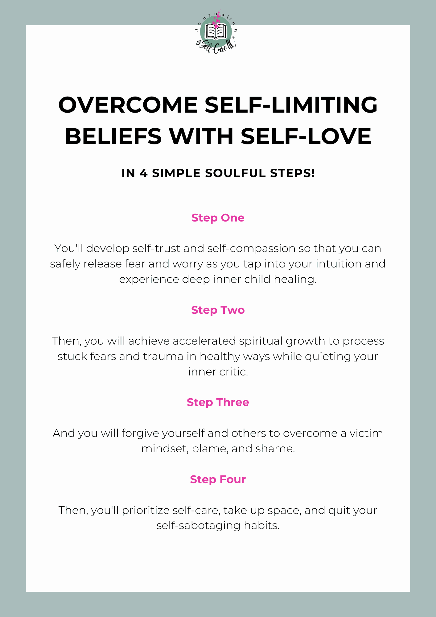 Boost confidence and let go of self-limiting beliefs with Overcome Self-Limiting Beliefs with Self-Love (Virtual Course).