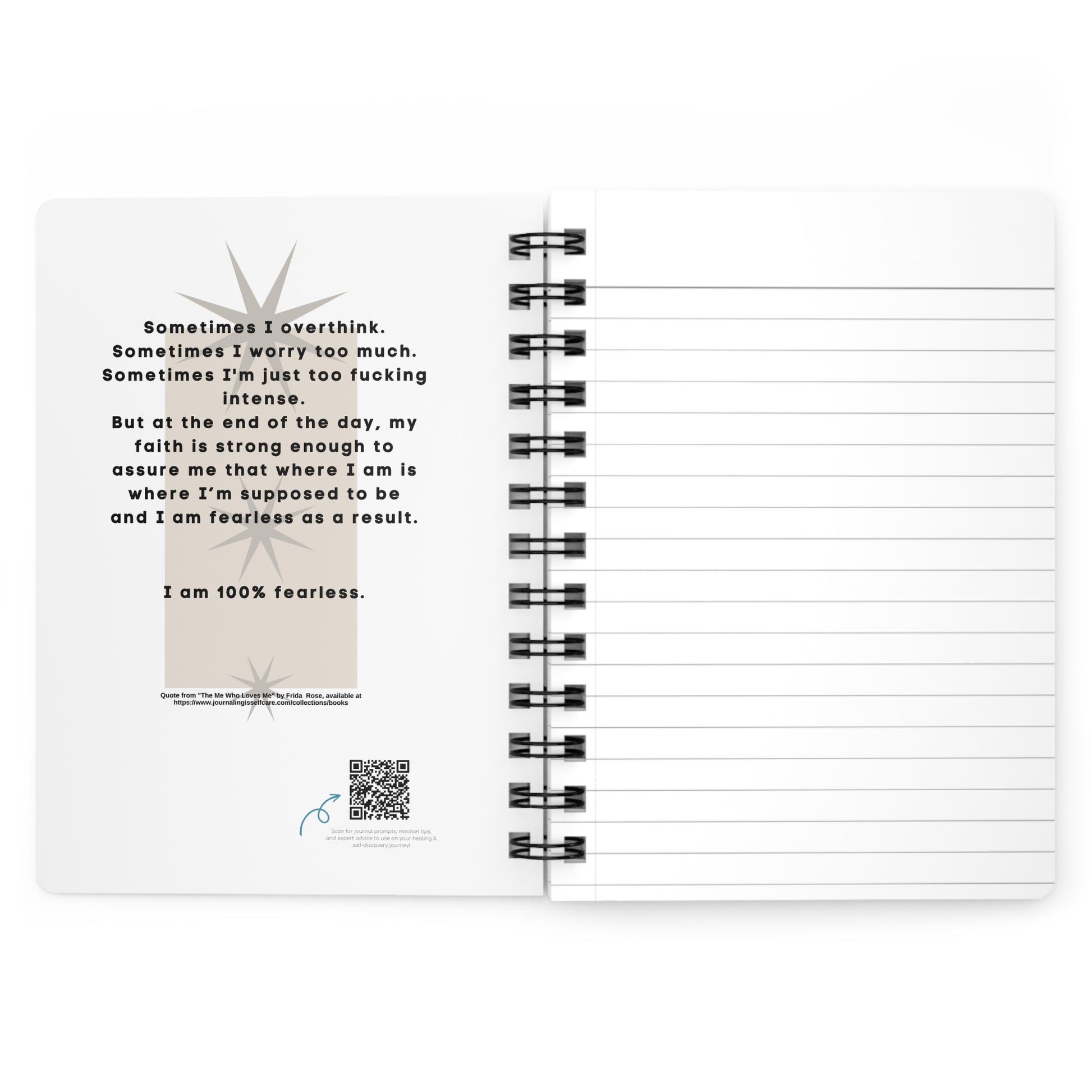 A "Blessed" Prayer Journal For Women with a quote on it designed for women's empowerment. Perfect size (6x9 inches) to fit in your bag or purse for on-the-go use. 120 pages