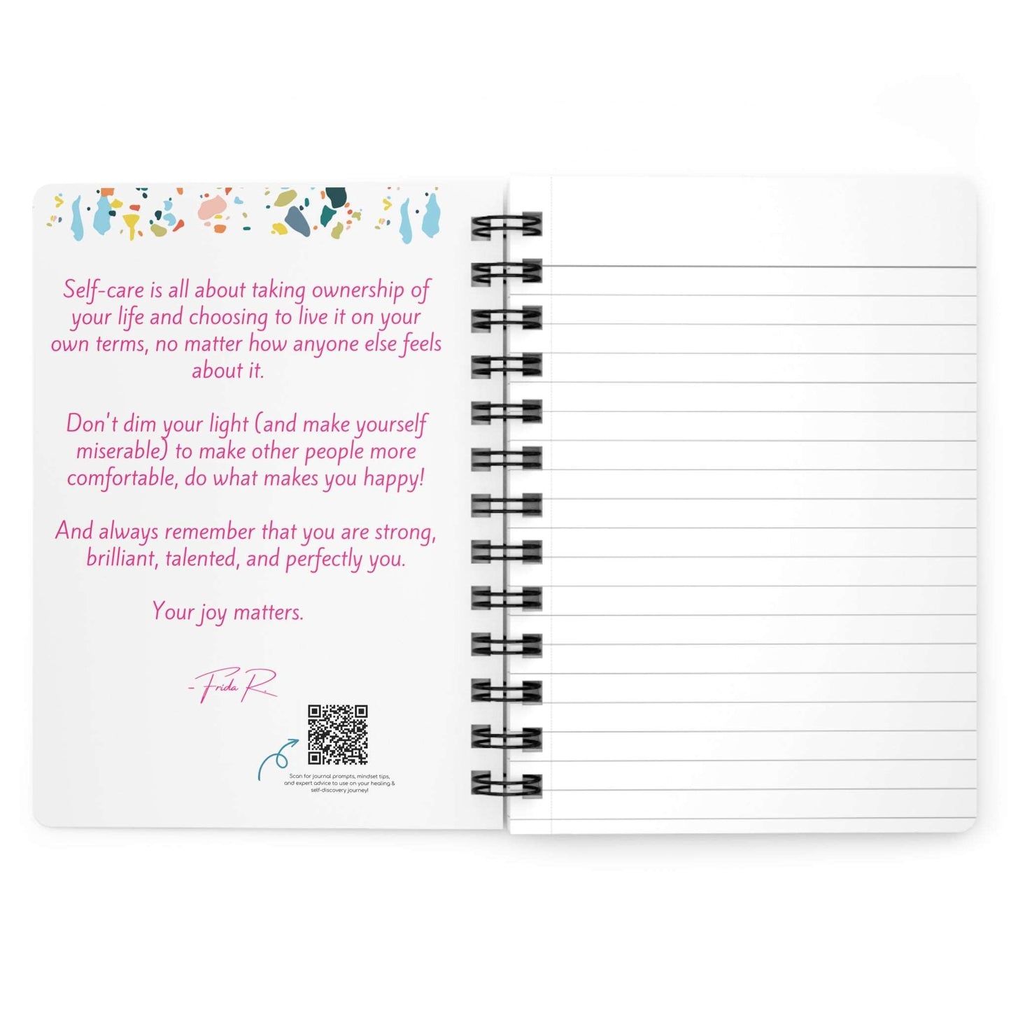 A Gratitude Affirmation Journal with positive affirmations for a self-care practice.