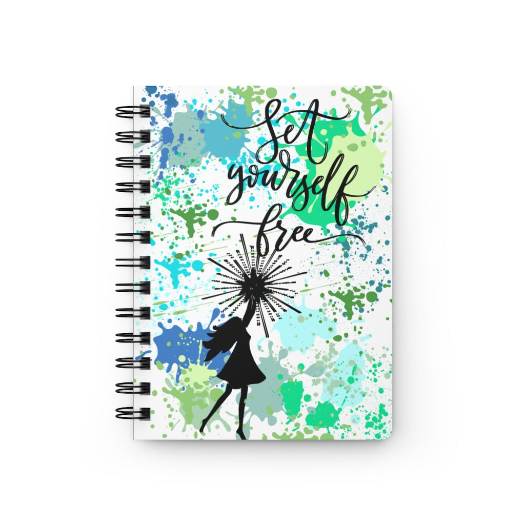 Let yourself be "Set Yourself Free" Paint Splatter Journal.