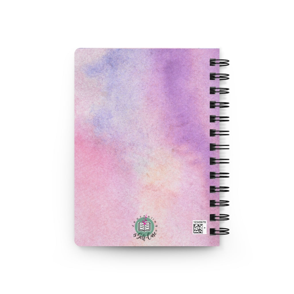 A Trauma Healing Journal for Women with a pink and purple watercolor design, perfect for a trauma healing journal or for practicing self-love and mindset shift.